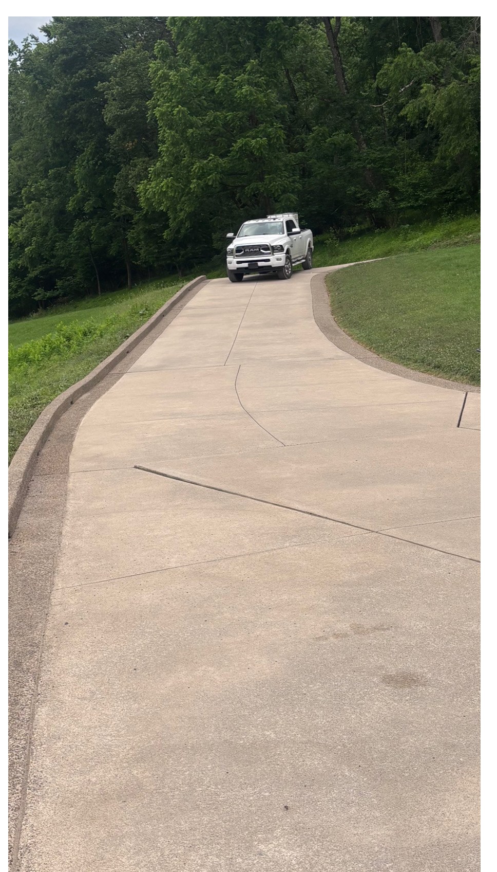 Concrete driveway after