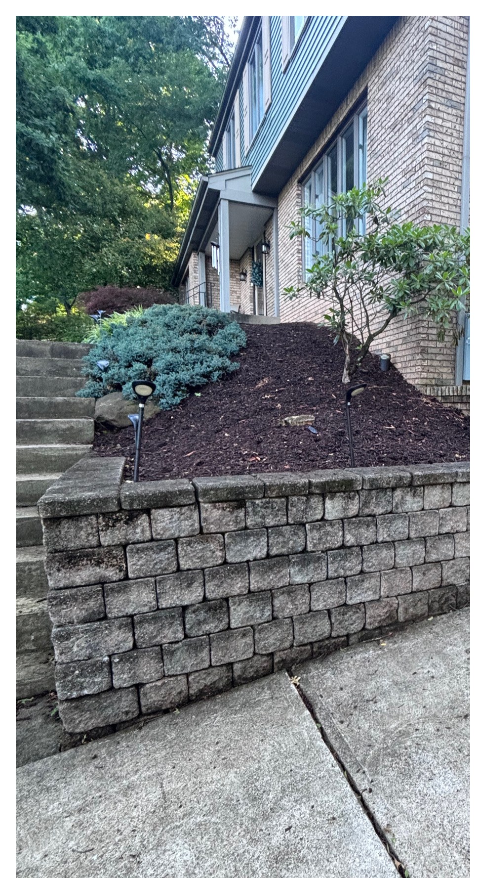 Retaining wall restoration before