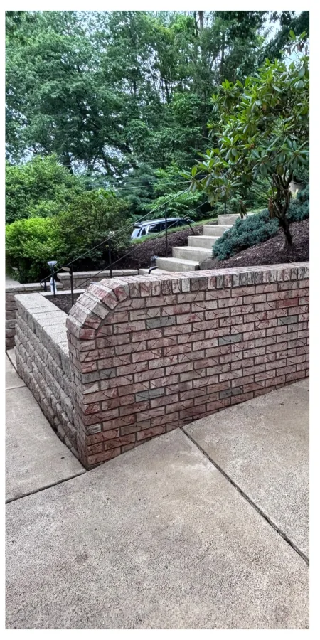 Brick planter wall