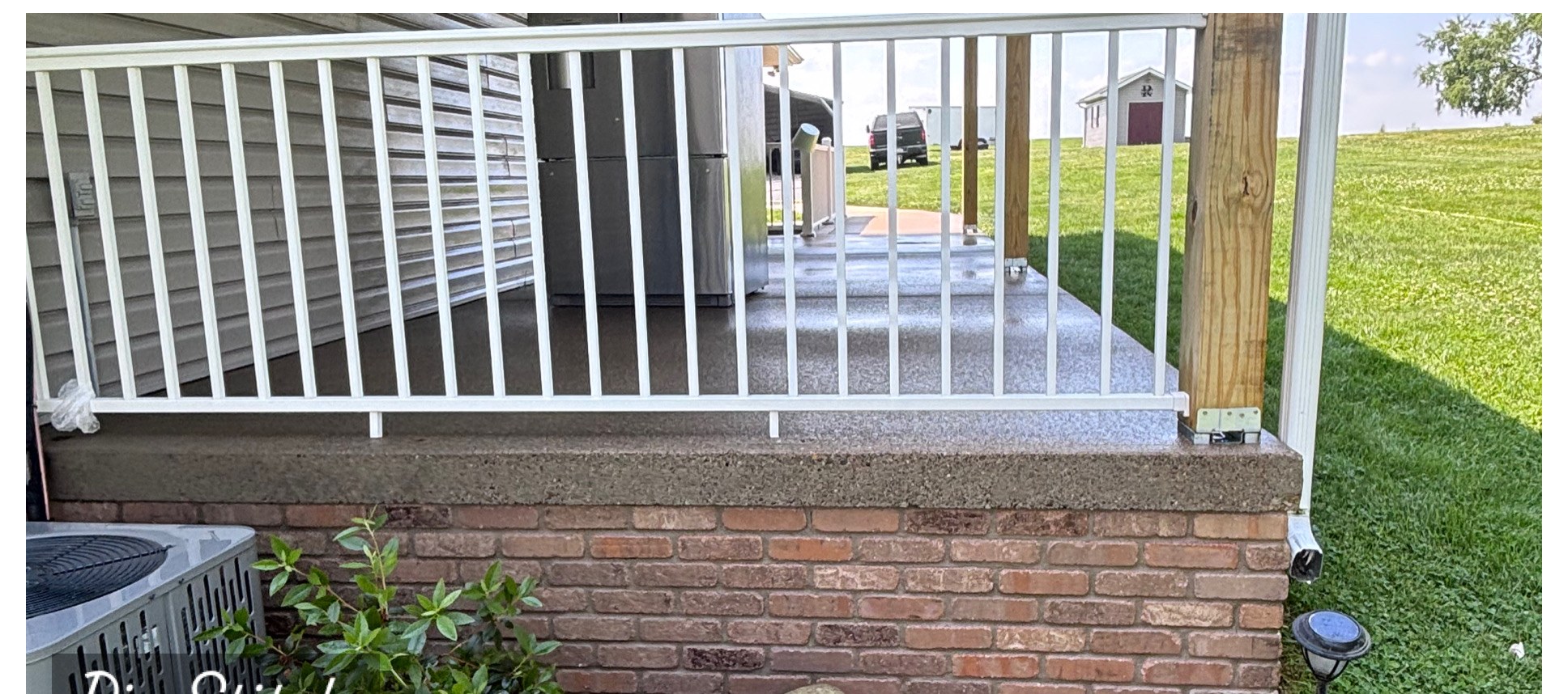 Brick foundation & porch cleanup after