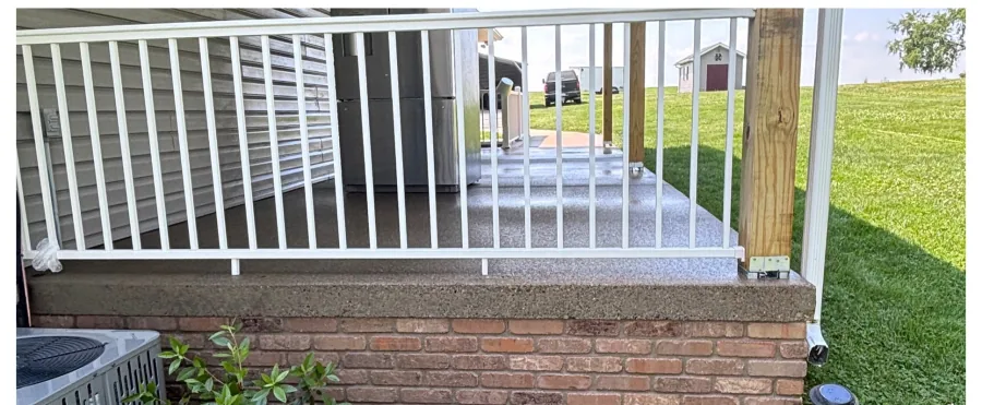 Brick foundation & porch after cleanup
