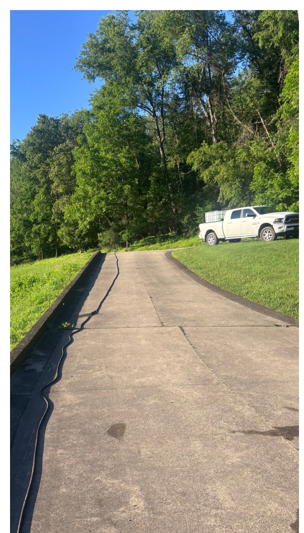 Concrete driveway before