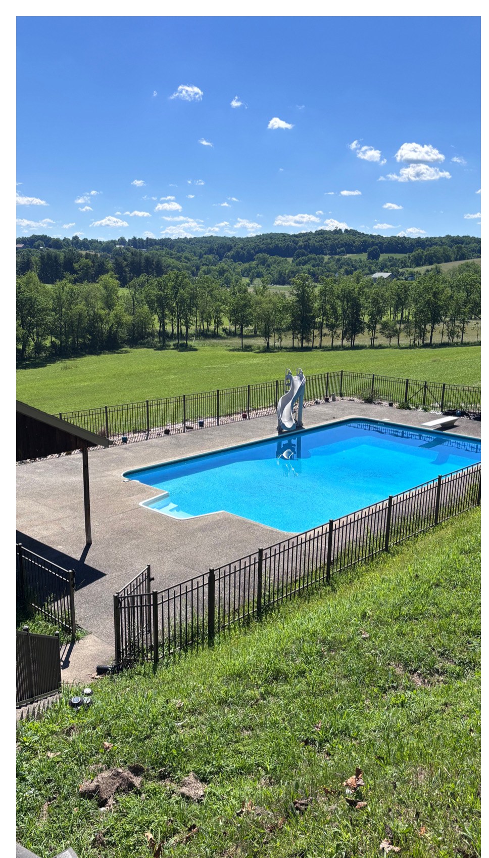 Pool deck surround before